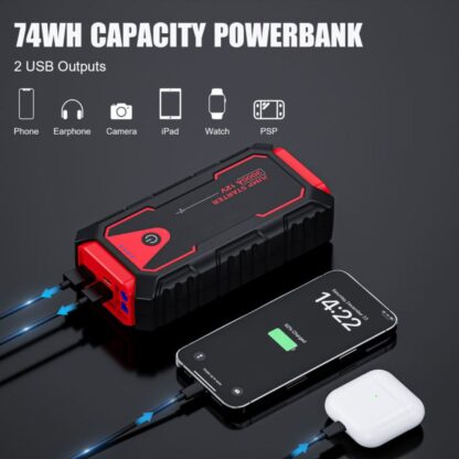 ⁦بوربانك طوارئ لتشغيل السيارة | powerbank jump start⁩ - الصورة ⁦3⁩